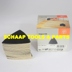 Schuurpapier met klitbevestiging zonder perforatie 80 x 80 x 80 mm korrel 150 | 63717.087.014